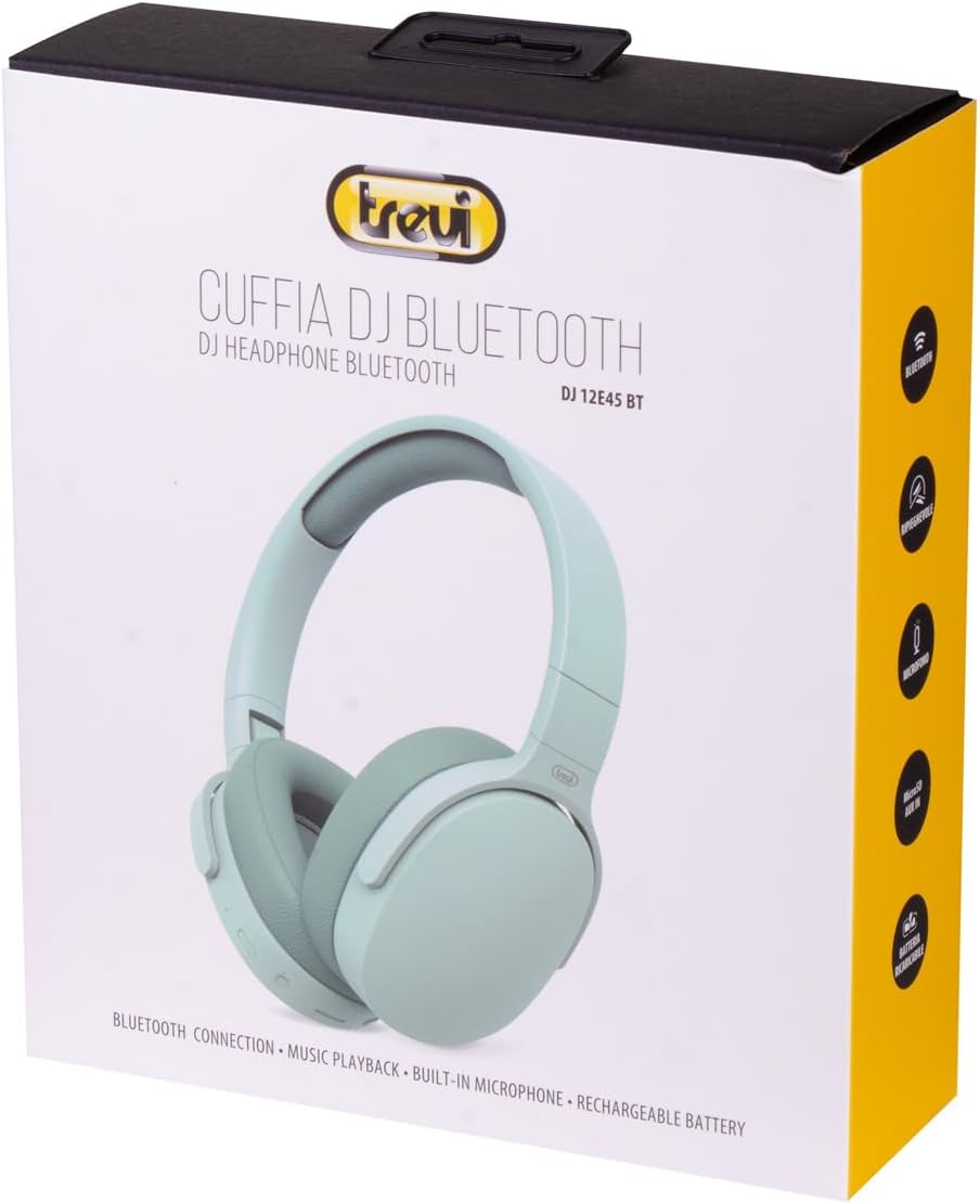 Thumbnail 4 de Trevi DJ 12E45 BT: Cuffie Wireless con Lettore MP3, microfono e archetto pieghevole – verde