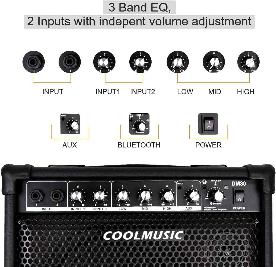 Thumbnail 3 de Coolmusic DM30 30W Drum Amplifier