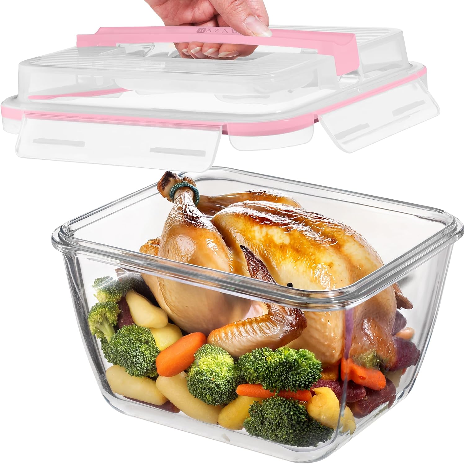 Detalle de Razab Glass Food Storage Container, 17-Cup