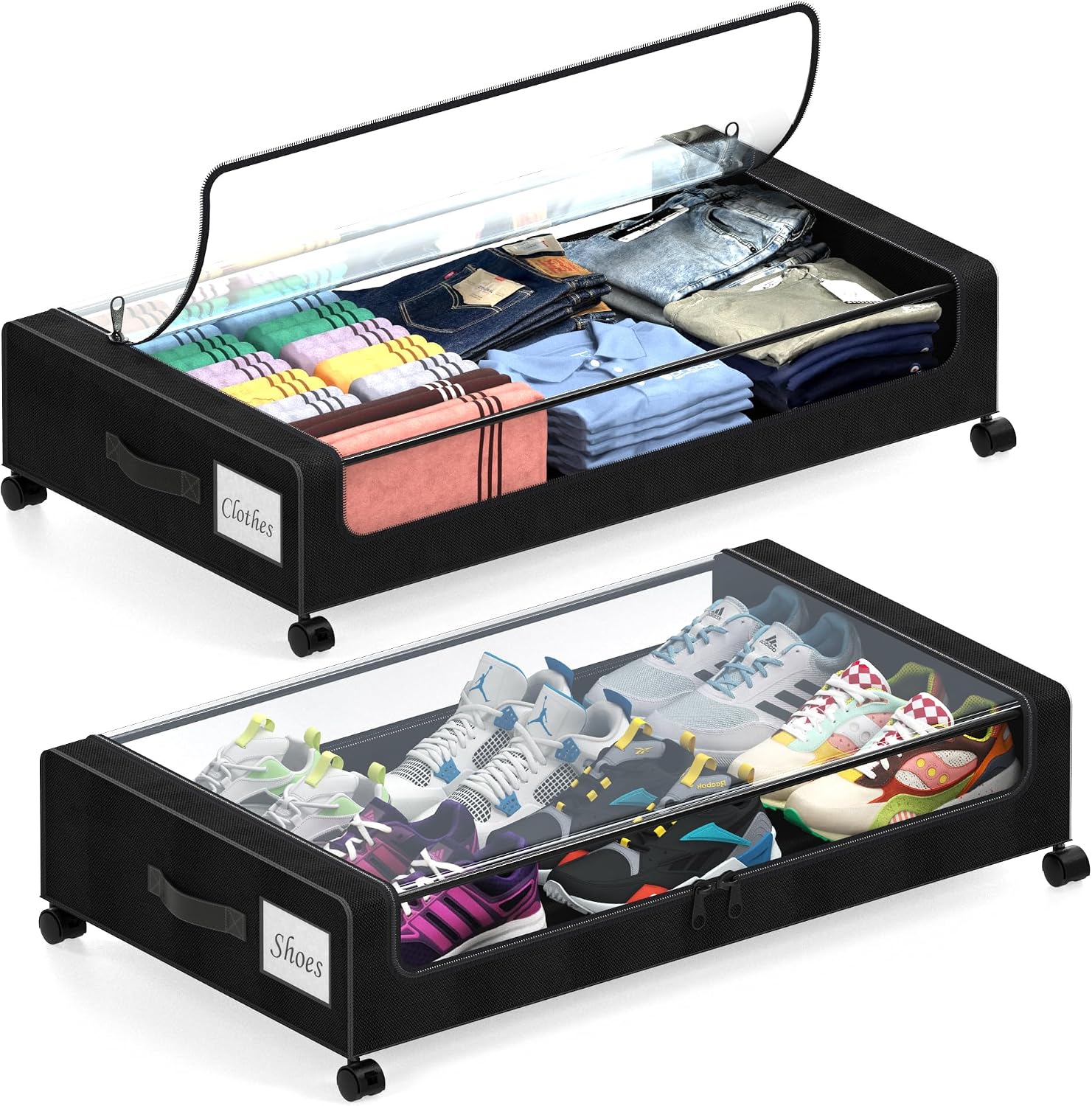 Detalle de Under Bed Storage with Wheels, 2 Pack ⚙