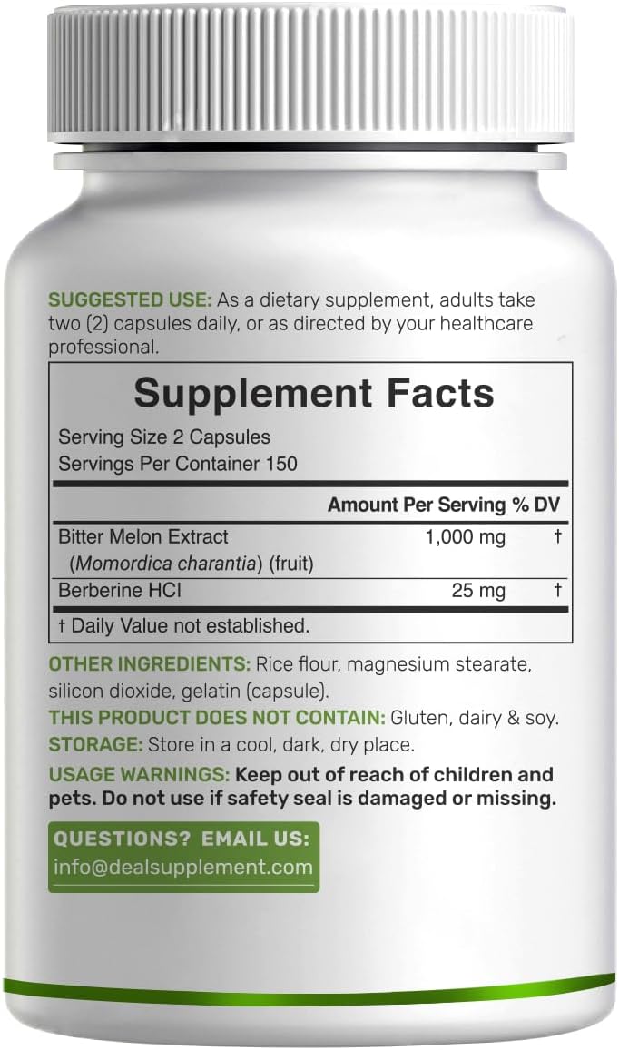 Detalle de DEAL Supplement Bitter Melon Capsules, 300 Count