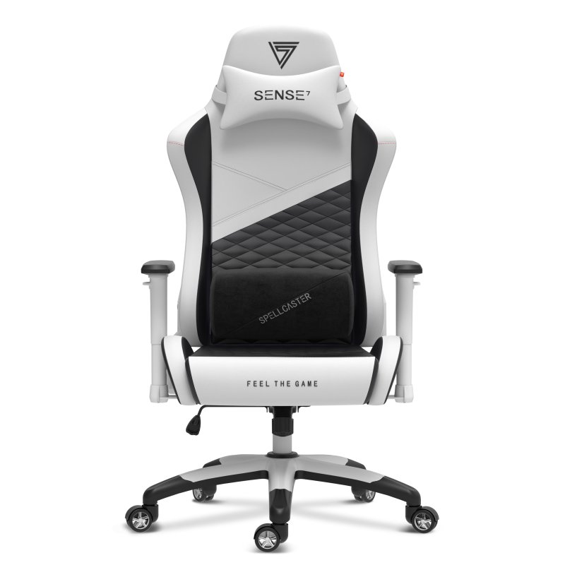 Detalle de SENSE7 Spellcaster Senshi Edition XL: Silla Gaming ergonómica de ecopiel con soporte lumbar, para altas y hasta 160 kg