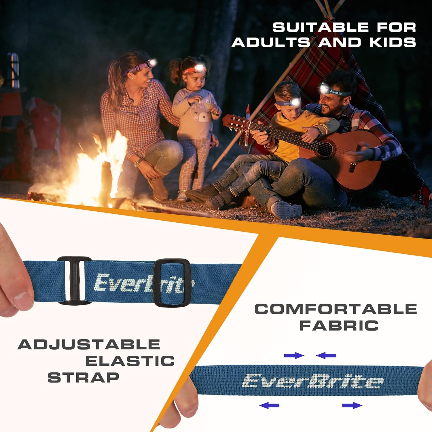 Thumbnail 6 de EverBrite Lampada Frontale LED da 2 Pezzi con 5 modalità e angolo regolabile 0–65°