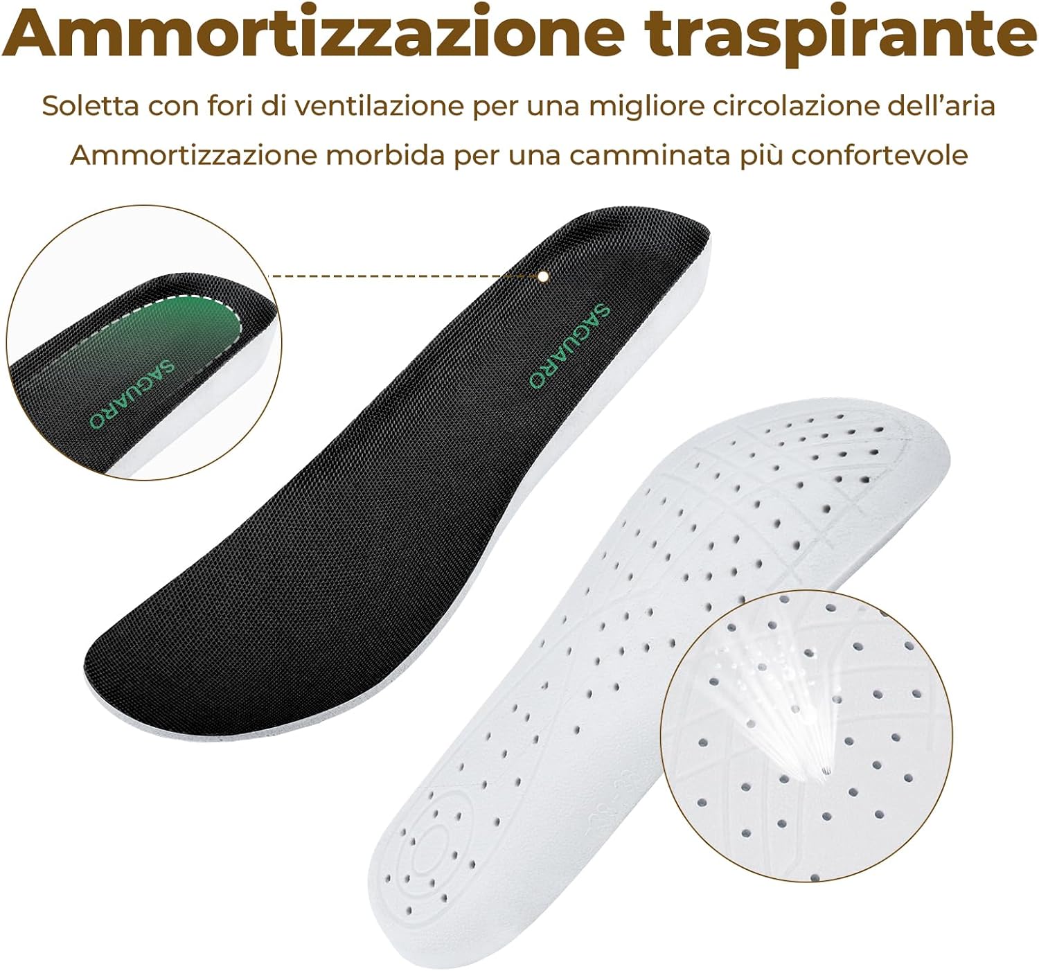 Detalle 2 de SAGUARO Sandali Donna Antiscivolo e Traspiranti – Sandali da Trekking 36-42 EU