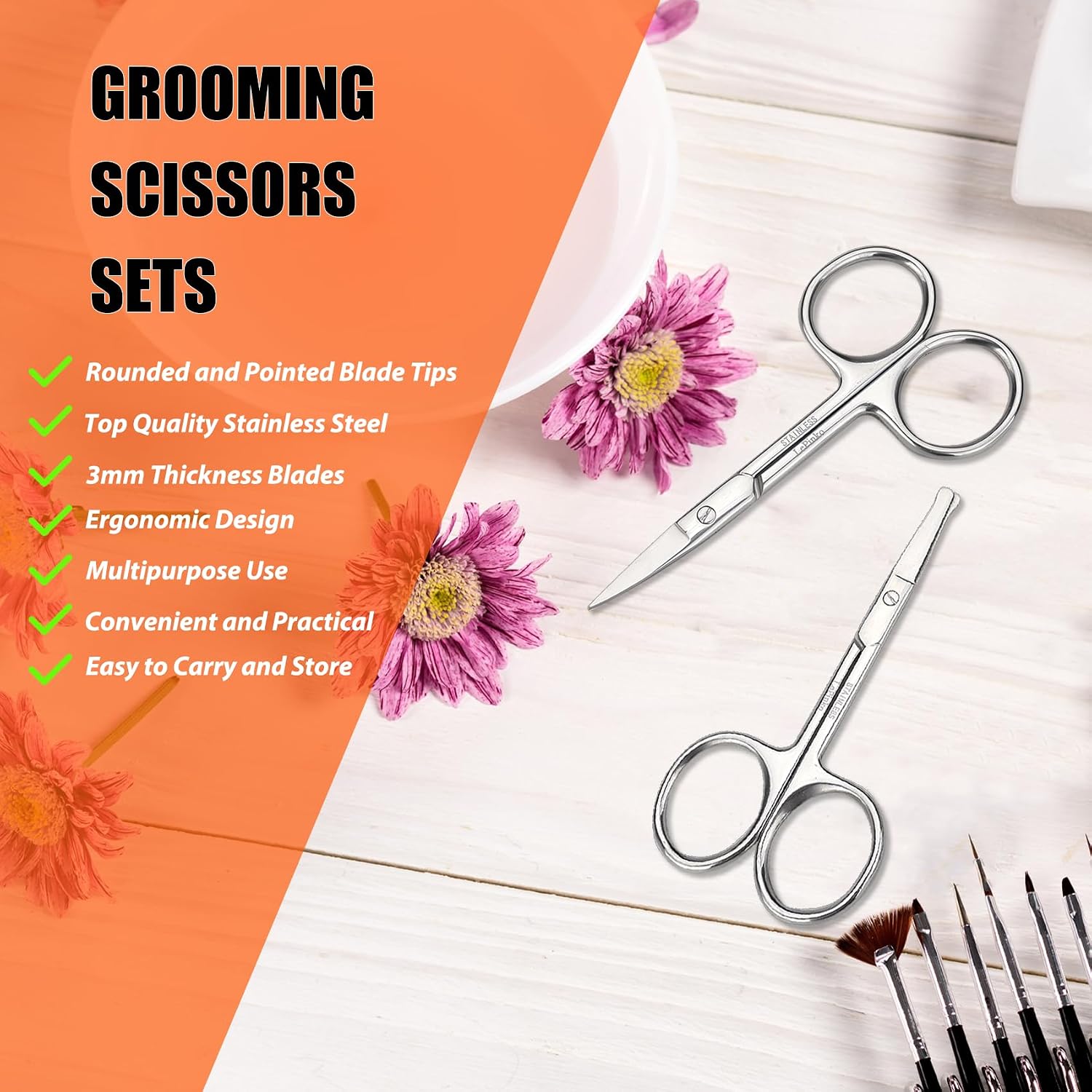 Thumbnail 1 de LePinko PRO 2IN1 Grooming Scissors, 2-Piece Stainless Steel Set