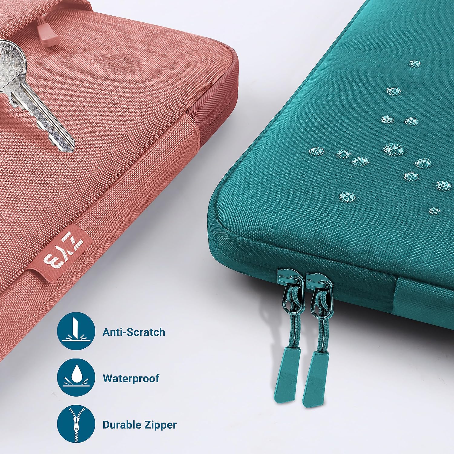 Detalle de ZYB 16 Inch Laptop Sleeve Case (Pink) – Shockproof, Waterproof protection for 16 inch laptops