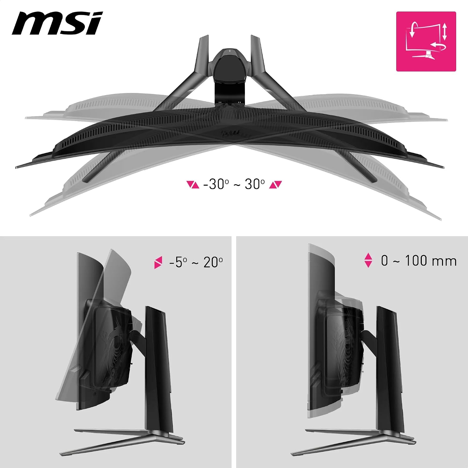 Detalle 2 de MSI MPG 341CQPX QD-OLED 34-inch UWQHD curved gaming monitor (3440 x 1440, 240Hz)