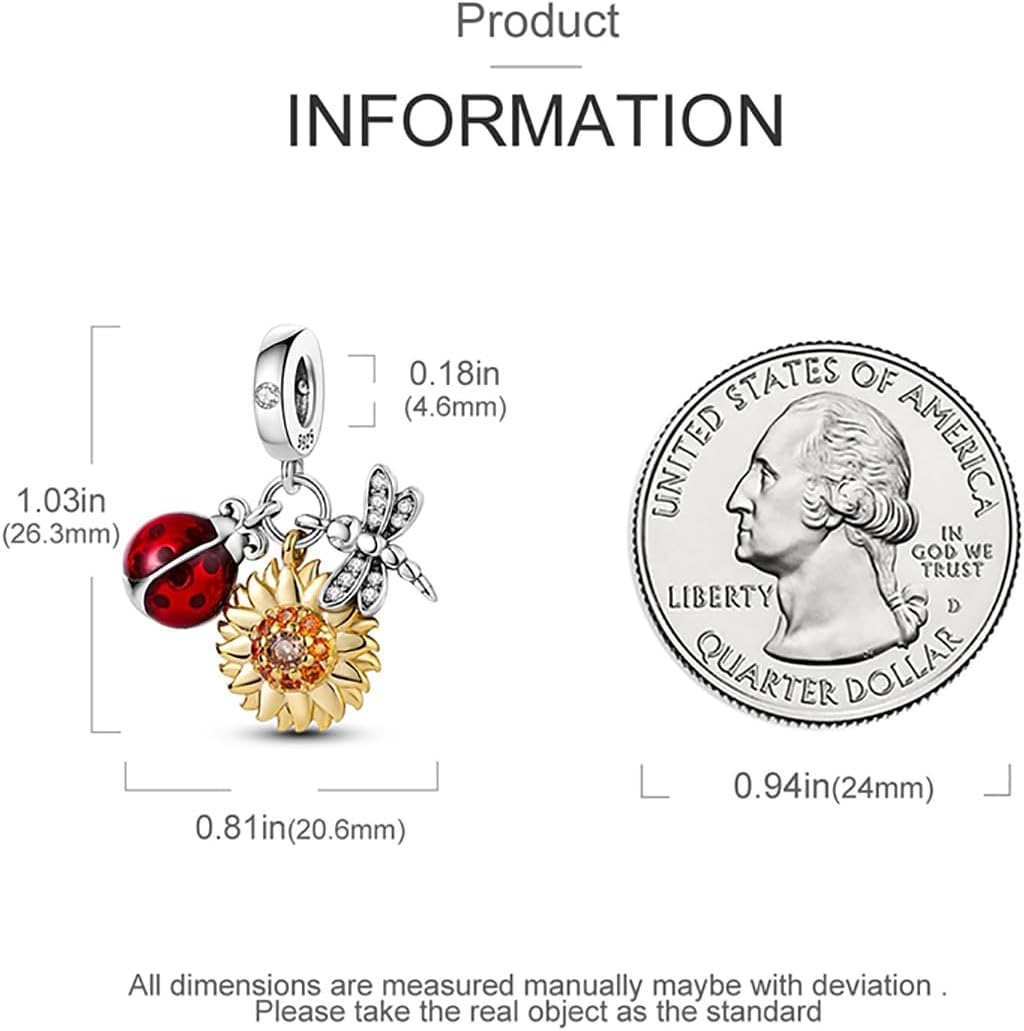 Thumbnail 4 de LNQOBU Hand der Fatima Charms Anhänger aus 925 Sterlingsilber für Armband & Kette – mit Lochgröße ca. 4,5–5 mm