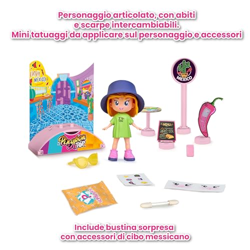 Detalle 2 de Pinypon TOP PNN01100 Chica mexicana articulada