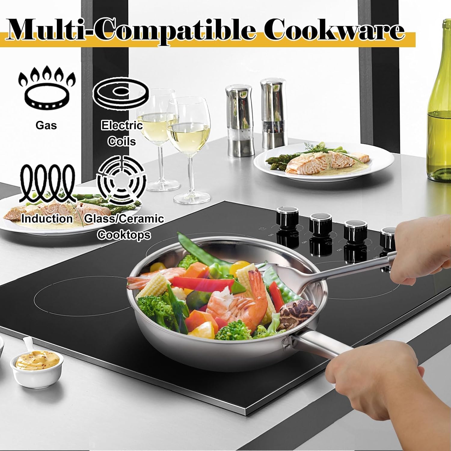Thumbnail 6 de Colourcoco Stainless Steel Cookware Set 12-Piece
