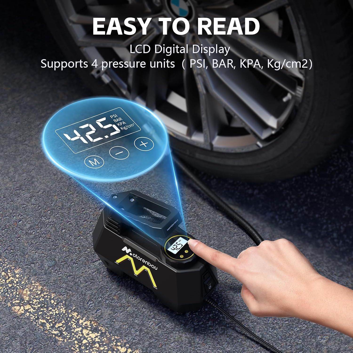 Detalle 2 de Tire Inflator Portable Air Compressor 12V