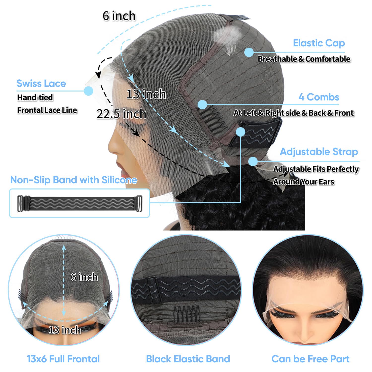 Thumbnail 3 de BJVT 13x6 Deep Wave Wig 30 Inch 🎀