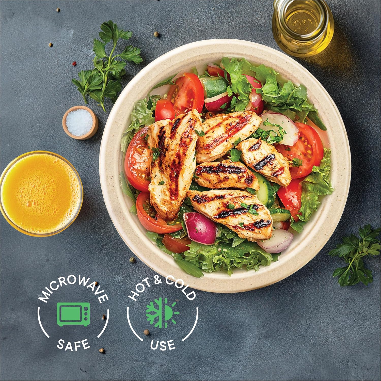 Detalle de 100% Compostable Paper Plates 125-Pack 9" ๐ฝ