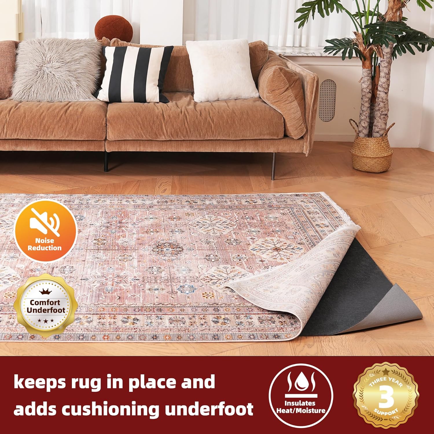 Detalle 2 de BAGAIL 5x7 Ft Non-Slip Rug Pad