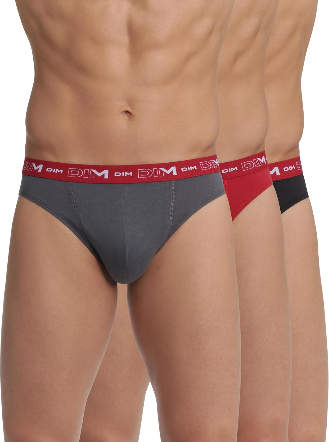 Detalle de DIM Slip Homme Lot de 3 – coton stretch confort sans étiquette