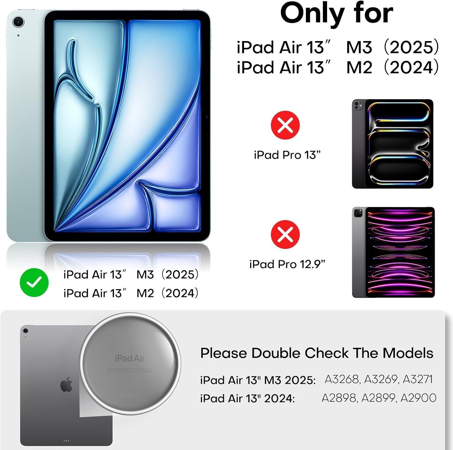 Detalle 2 de OMOTON Privacy Screen Protector for iPad Air 13"