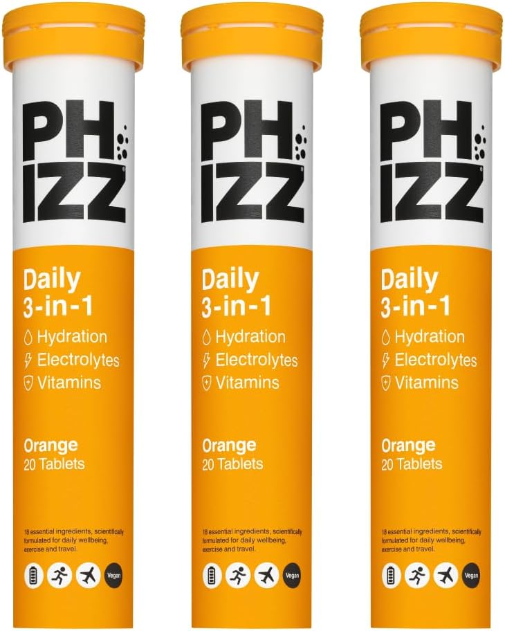 Detalle de Phizz Electrolytes, Multivitamin & Hydration Tablets – 60 Effervescent Electrolyte Tablets