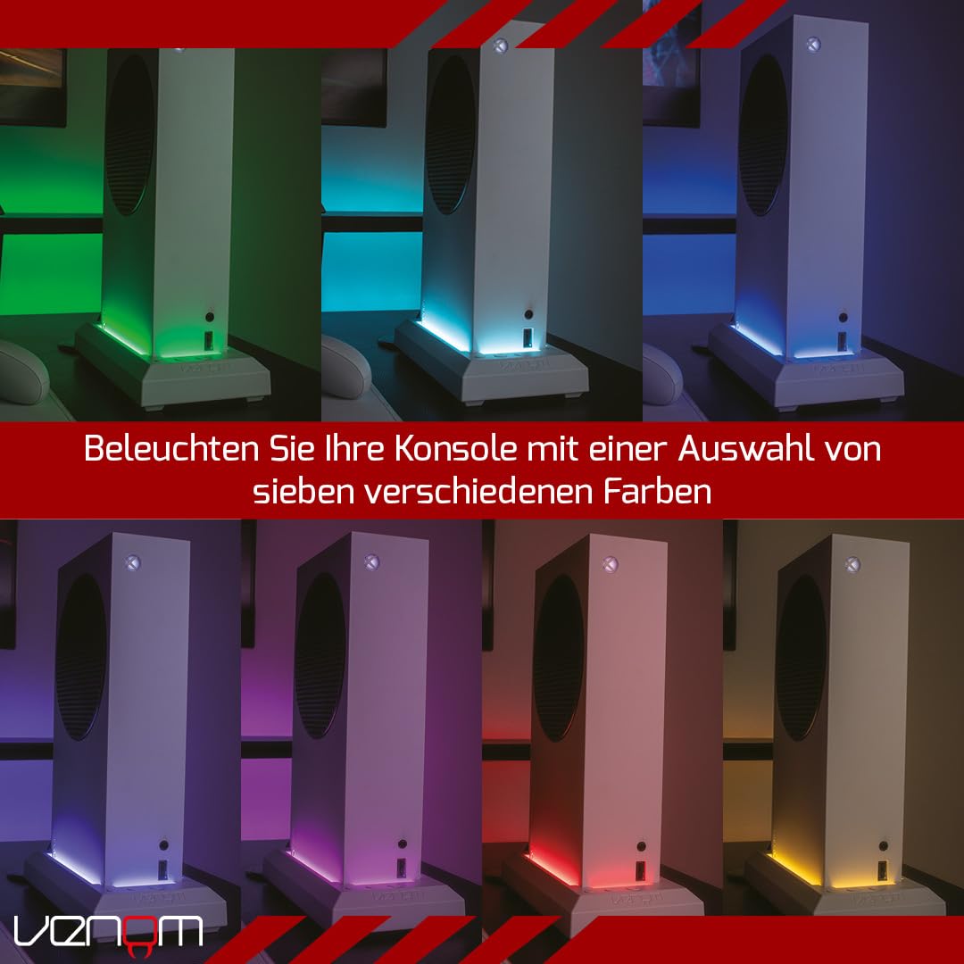Thumbnail 2 de Venom Konsolenständer mit LED-Beleuchtung – Weiß (Xbox Series S)