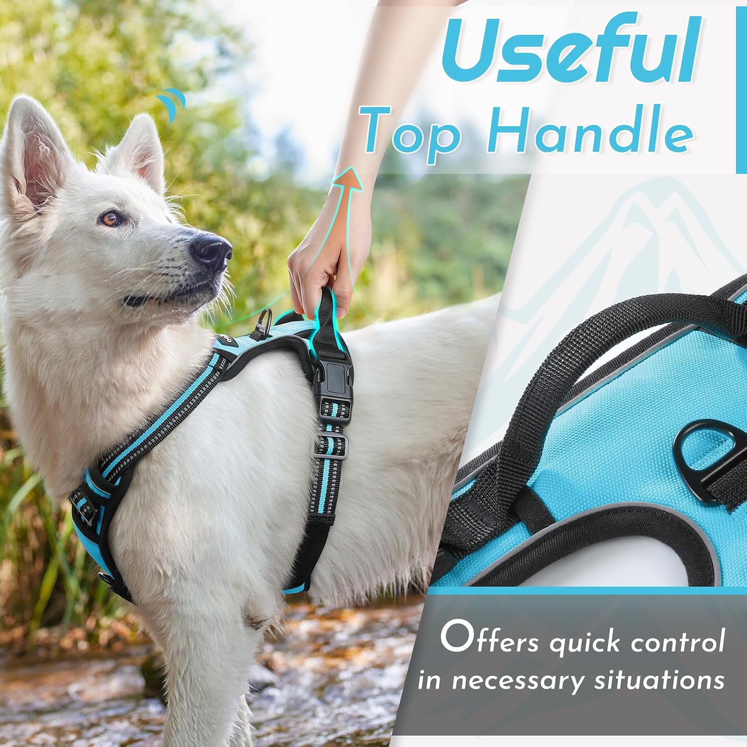 Thumbnail 3 de Eagloo HCW-034-L-EU Large Dog Harness with Dual Leash Clips
