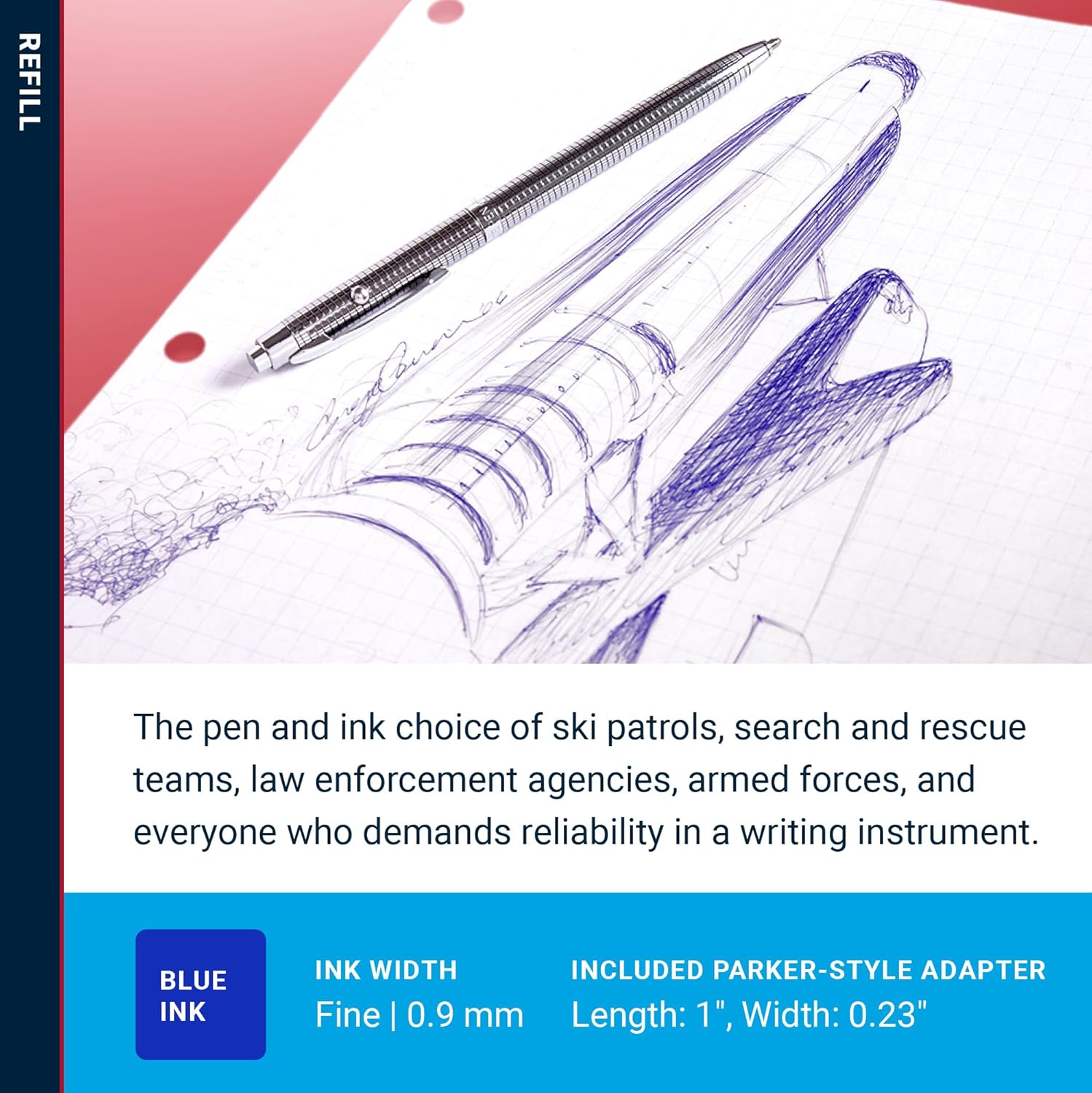 Thumbnail 2 de Fisher Space Pen Point SPR1F Blau – Gasdruckmine für Extremeinsatz