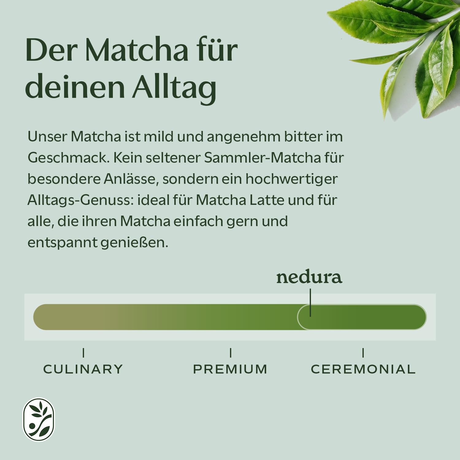 Detalle 2 de nedura BIO Matcha ceremonial grade – Original japanisches Bio-Matcha-Pulver, 100 g