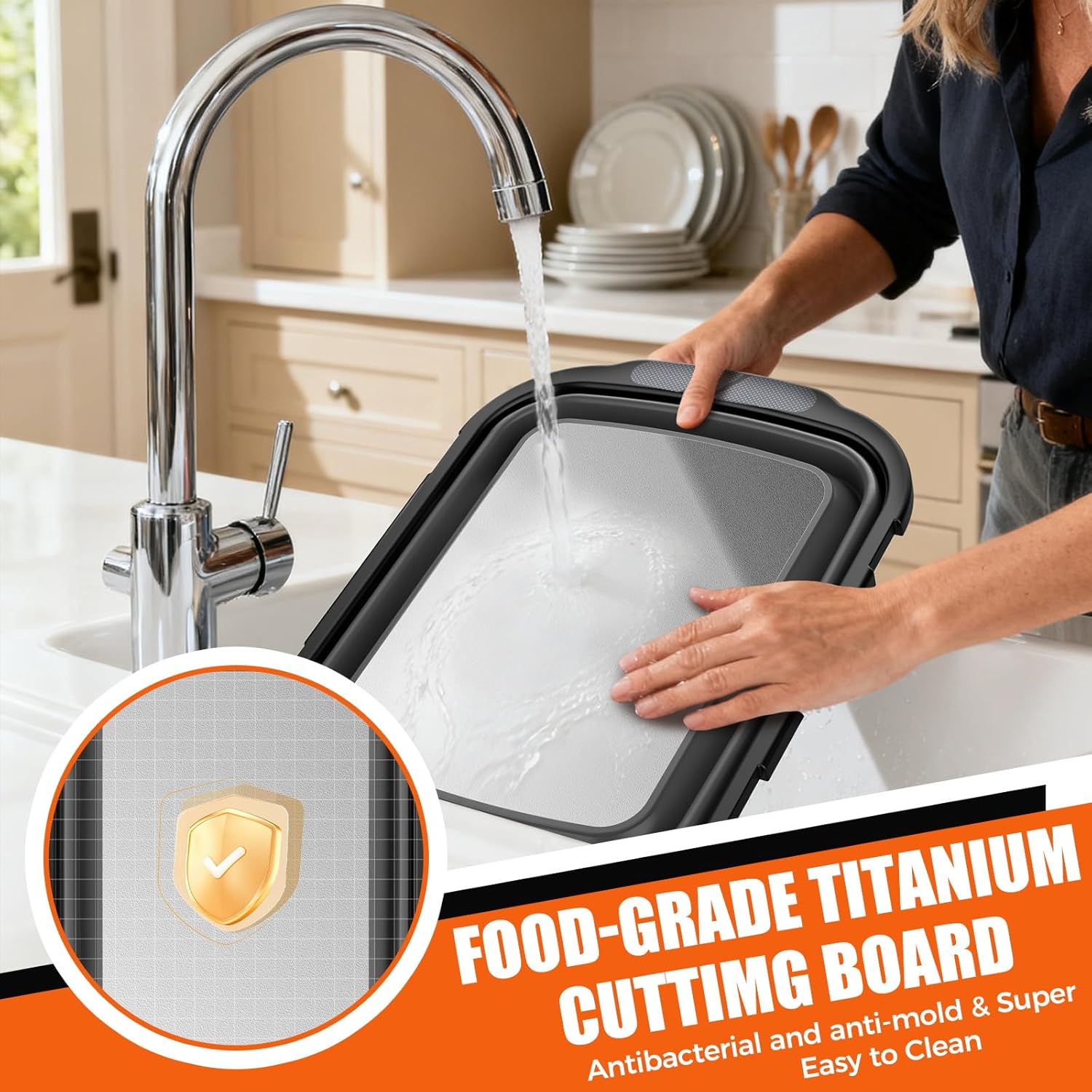Thumbnail 5 de Foldable Titanium Prep Tub with Cutting Board — 5.3 Gallons / 20 L
