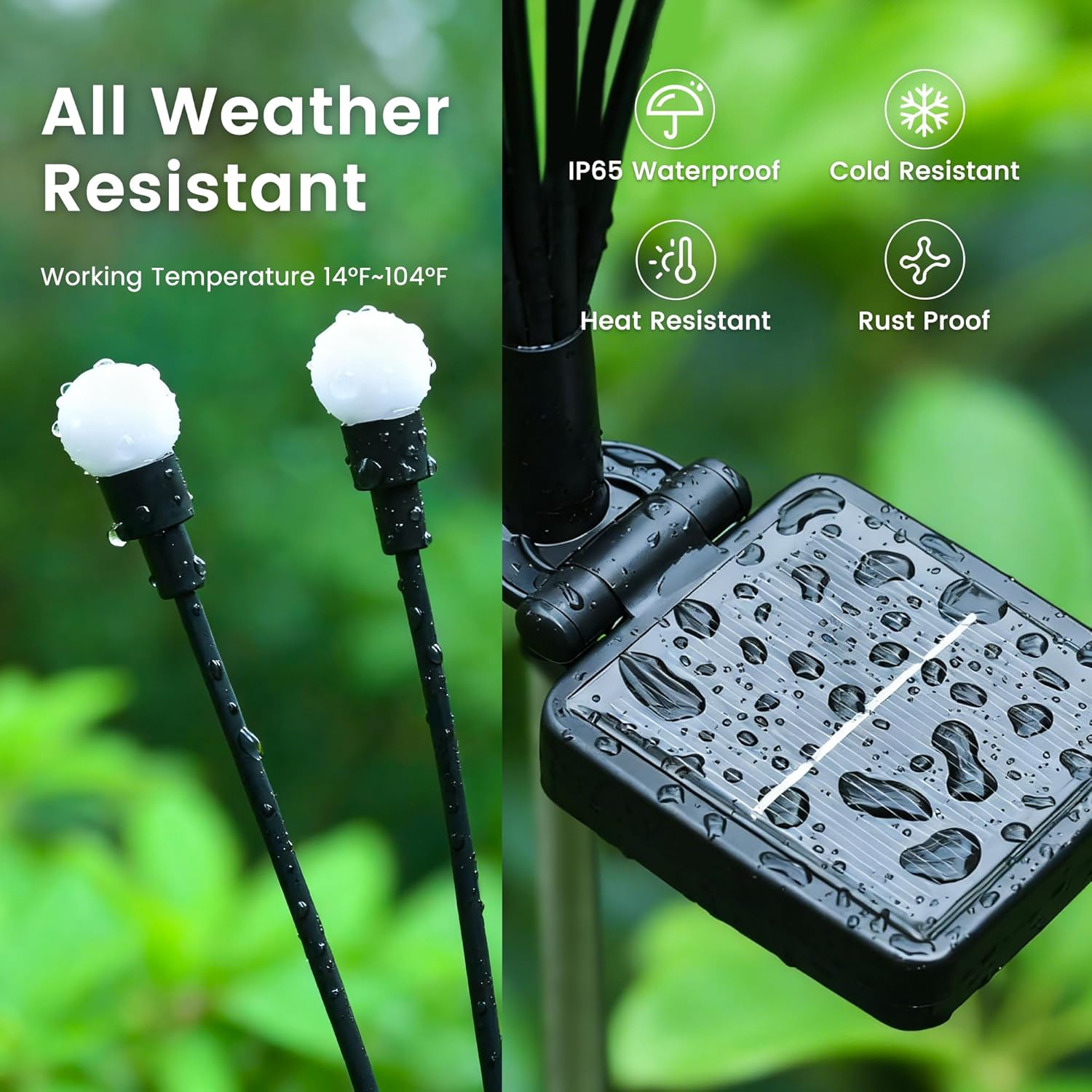 Thumbnail 2 de PATIOPIA Firefly Solar Gartenleuchten – 8 Glühwürmchen-Lichter mit 10 LEDs, warmweiß, IP65