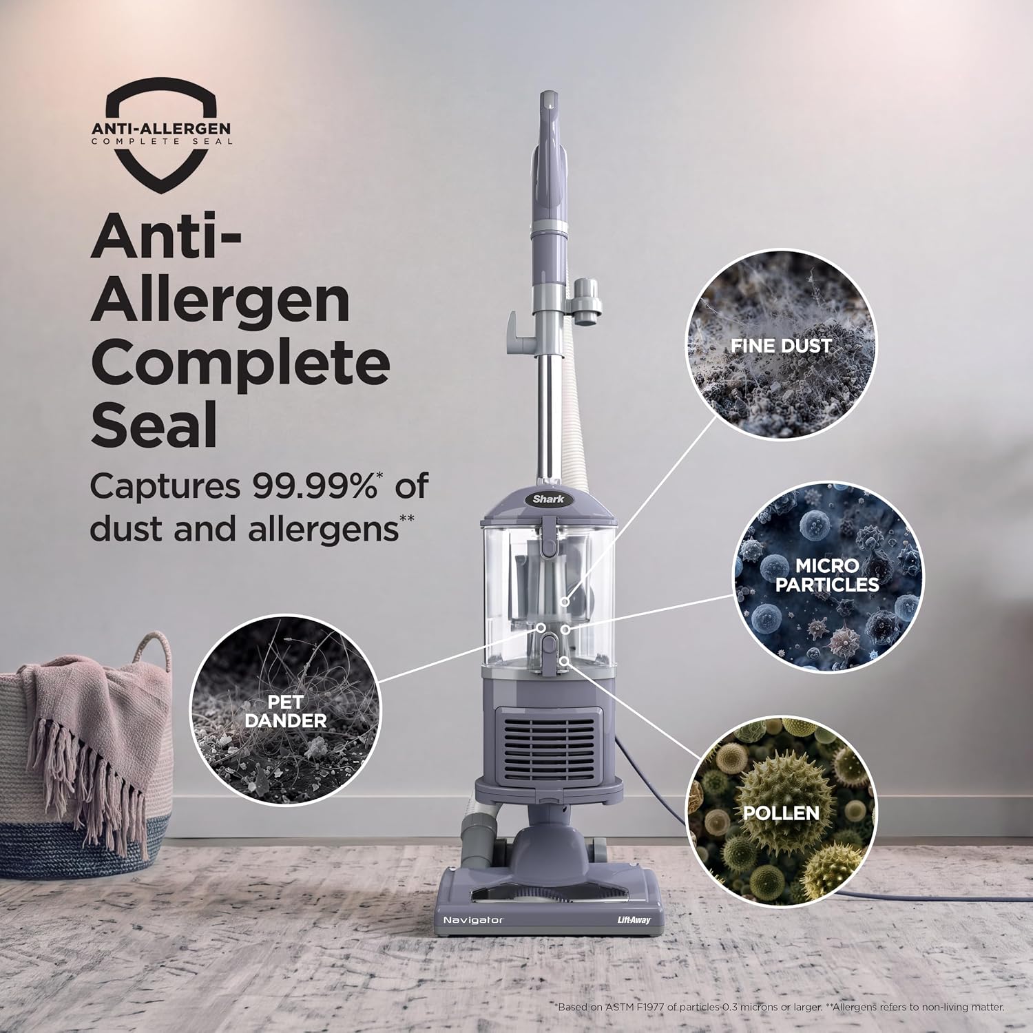 Thumbnail 6 de Shark NV352 Navigator Lift-Away Upright Vacuum, HEPA Filtration, Lavender