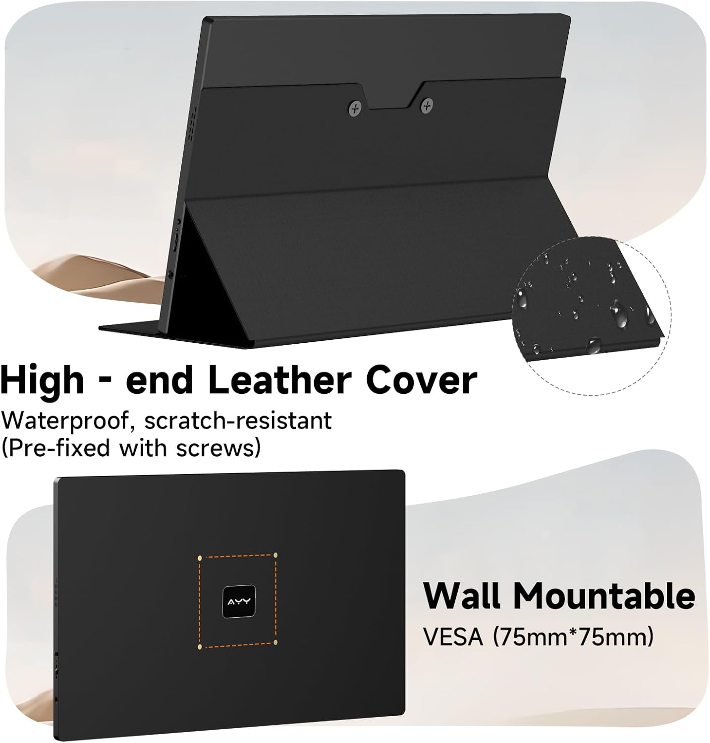 Detalle 2 de QAF 15.6-Inch Portable Monitor: FHD IPS, USB-C Plug-and-Play Second Screen