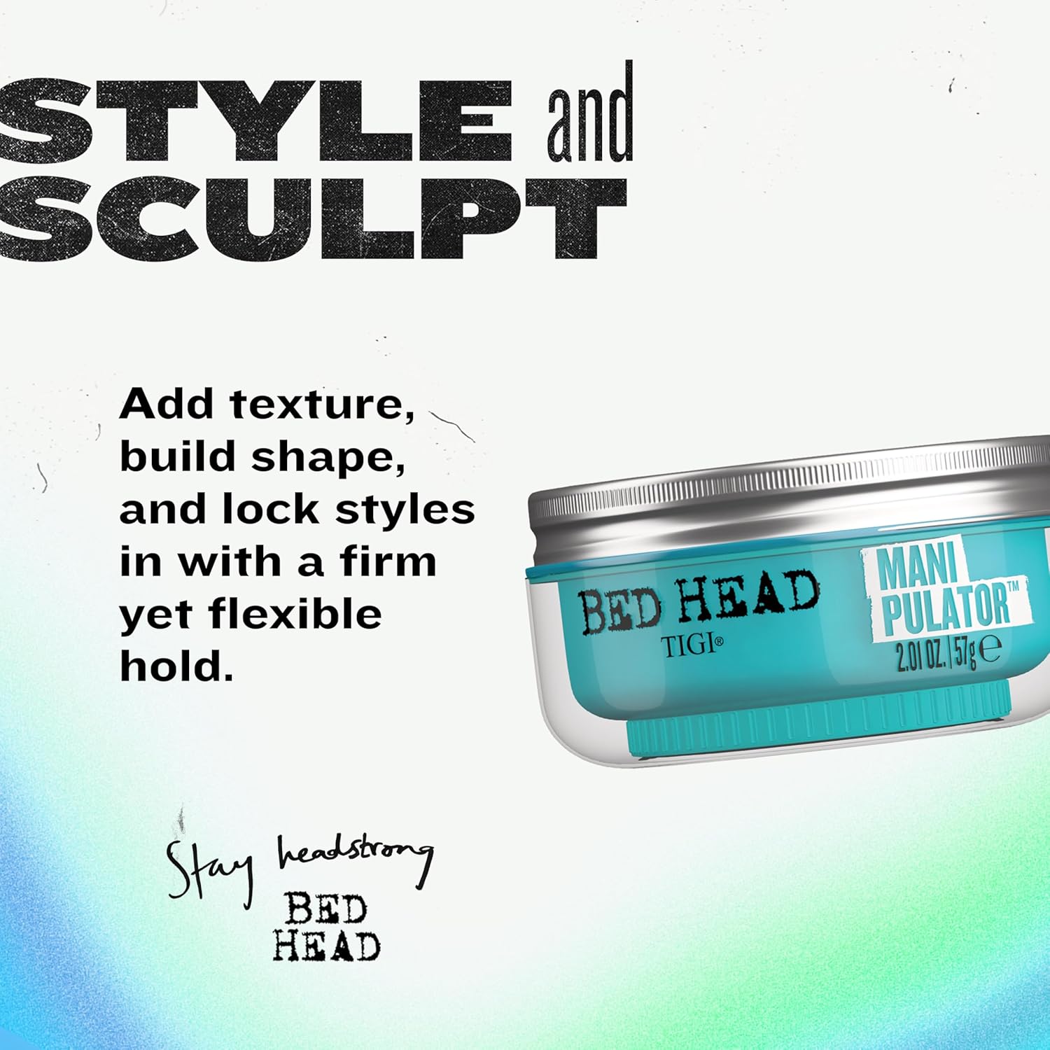 Detalle 2 de Bed Head by TIGI Manipulator Texturpaste – stark halt, natürliche Optik (57 g)
