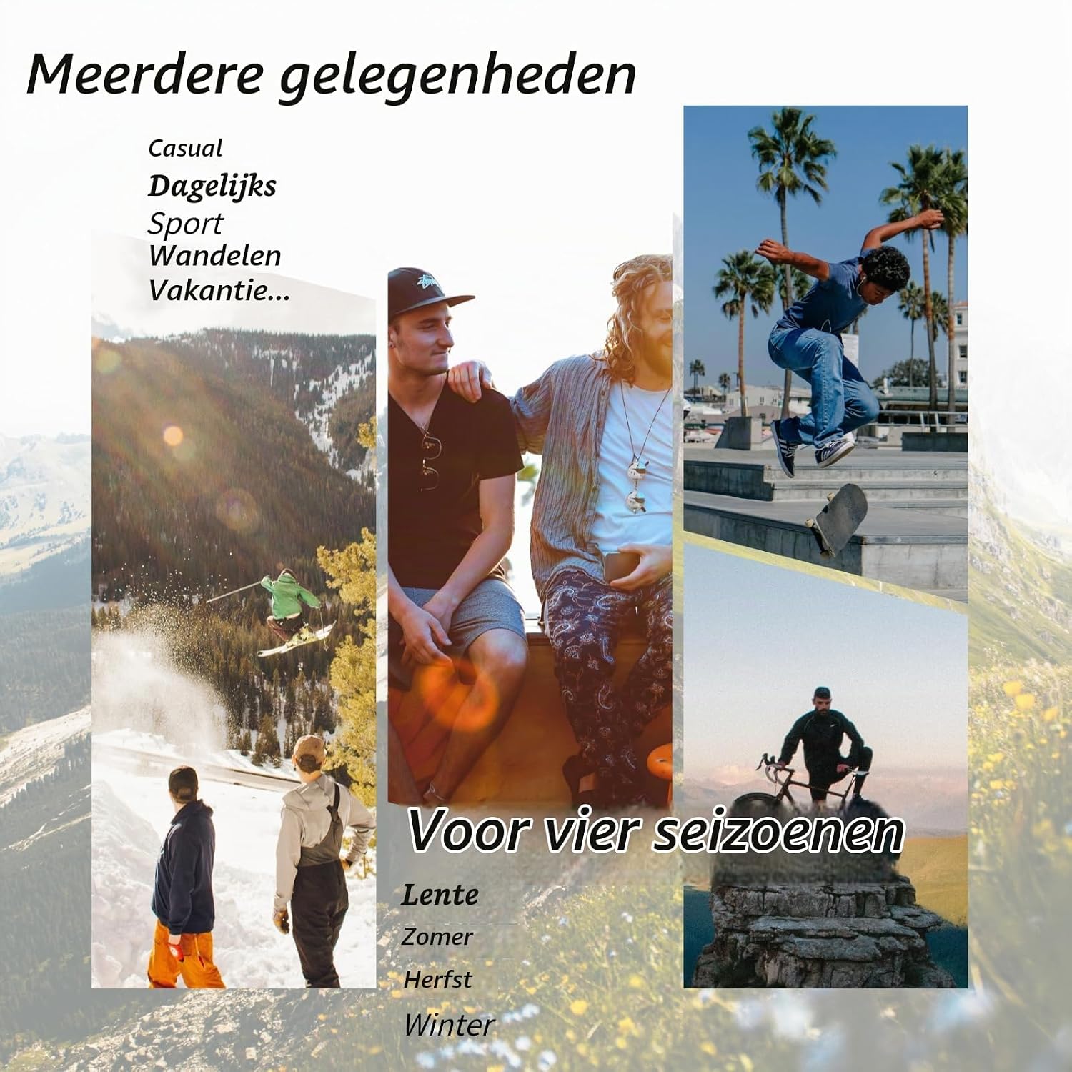 Detalle 2 de LAOARA heren-T-shirt met lange mouwen, Henley-stijl en rolkraag, M-2XL