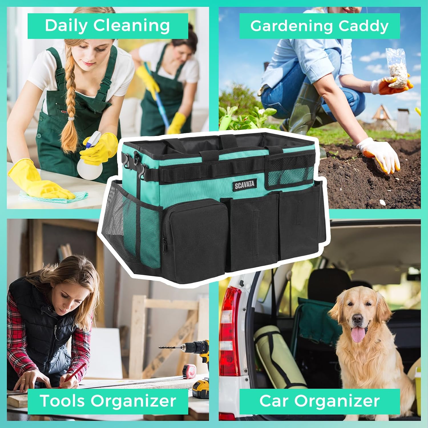 Thumbnail 6 de SCAVATA Wearable Cleaning Caddy Bag — Mobile Organizer for Maids, Housekeepers, and DIY Cleanups