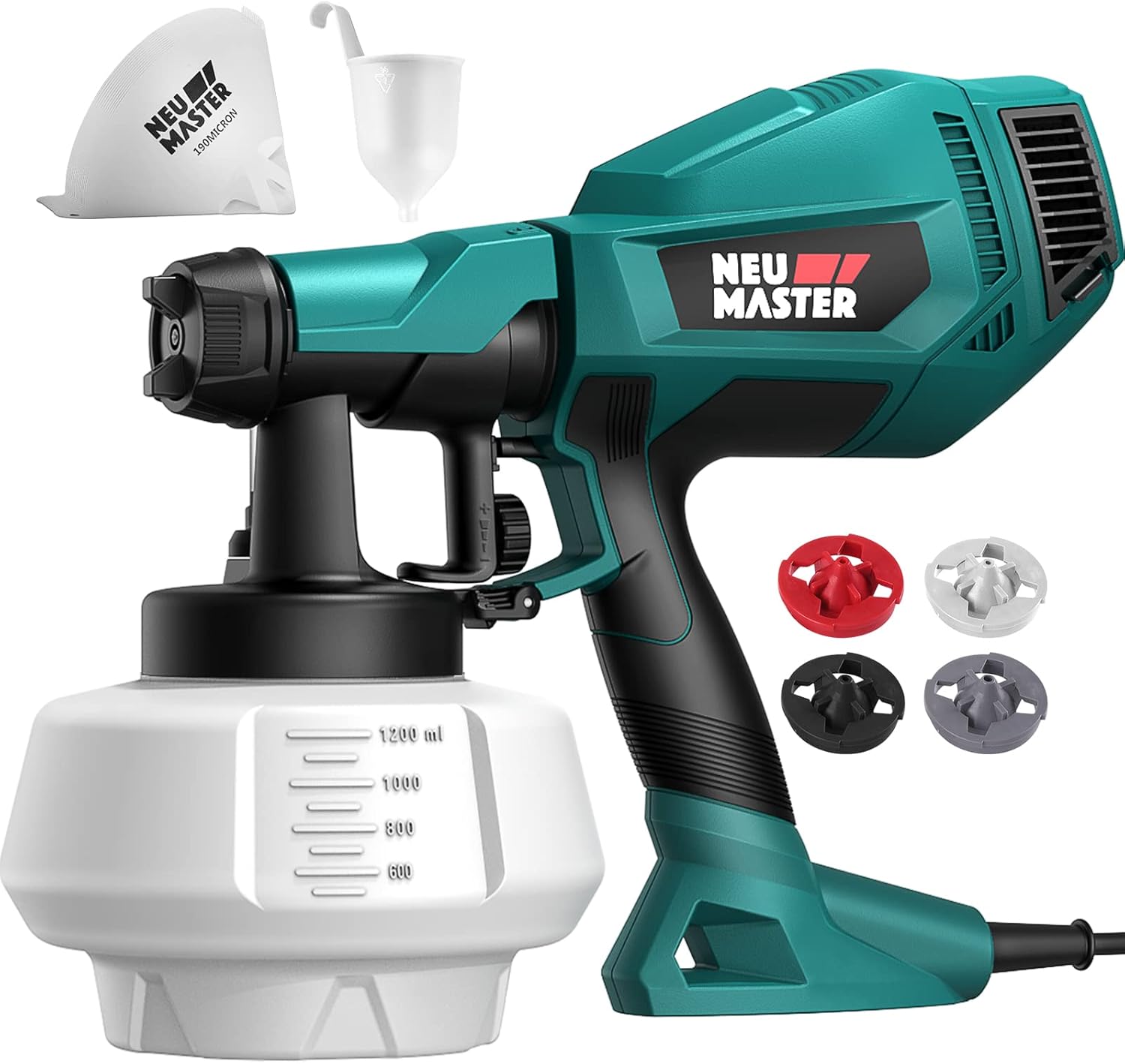 Detalle de NEU MASTER Paint Sprayer: 4-nozzle HVLP for DIY Home Interior & Exterior Projects