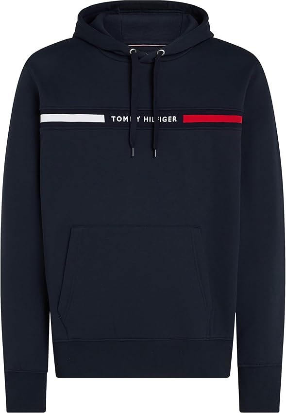 Detalle 1 de Tommy Hilfiger Hoodie Chest Insert con bolsillo canguro, talla S