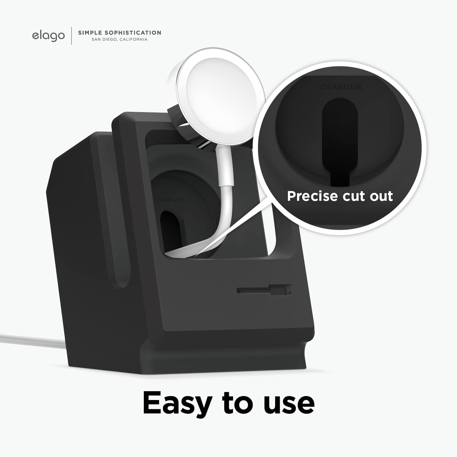 Thumbnail 2 de elago W3 Watch Stand (Nightstand Mode) for Apple Watch Ultra & 49mm–42mm models – Classic Monitor Design