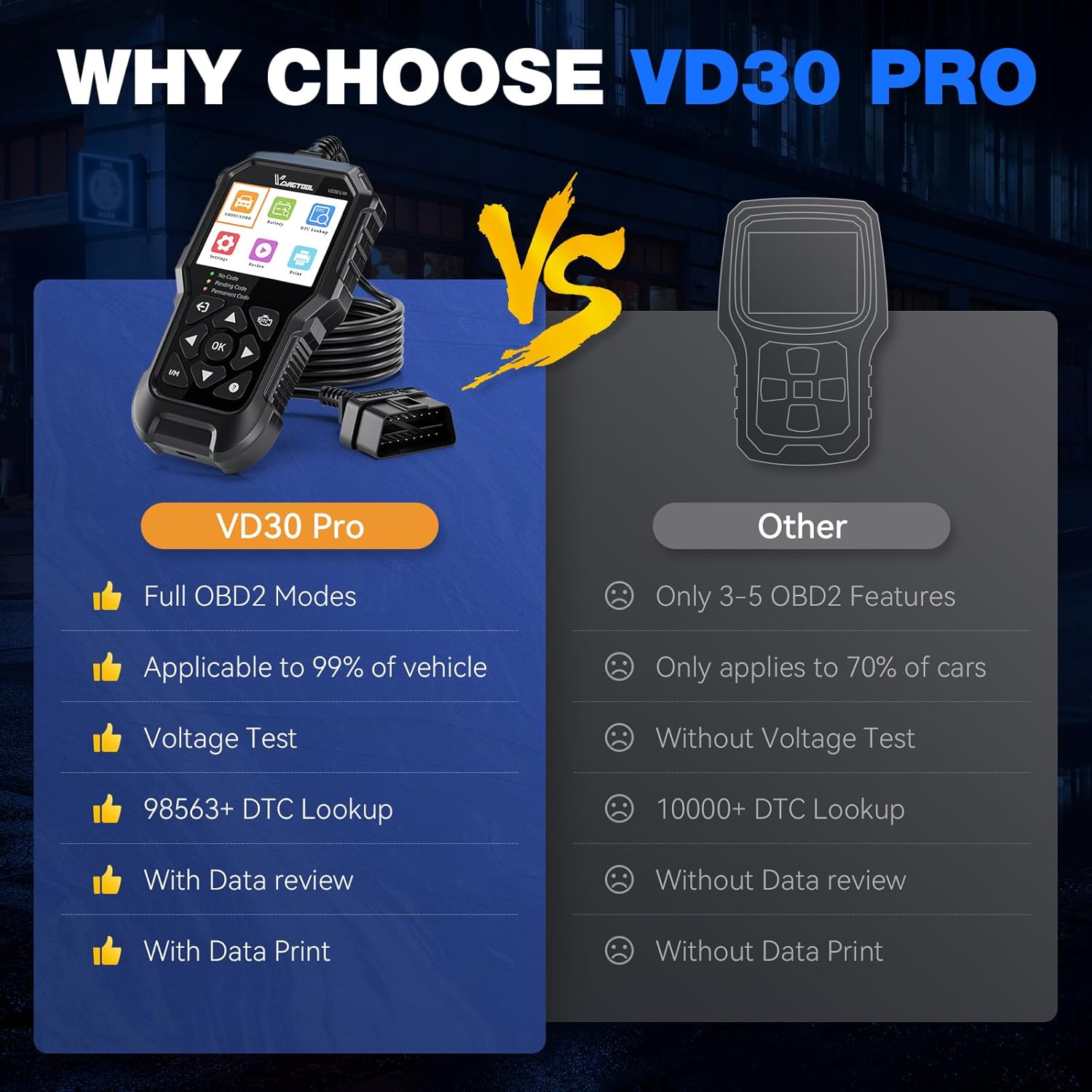 Thumbnail 1 de VDIAGTOOL VD30 Pro OBD2 scanner for live data