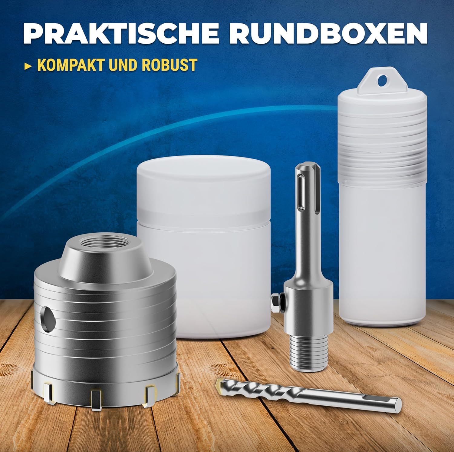 Thumbnail 6 de S&R Hohl-Bohrkrone-Set Ø 82 mm mit SDS-plus Adapter, 110 mm und Zentrierbohrer 8x110 mm für Bohrhämmer