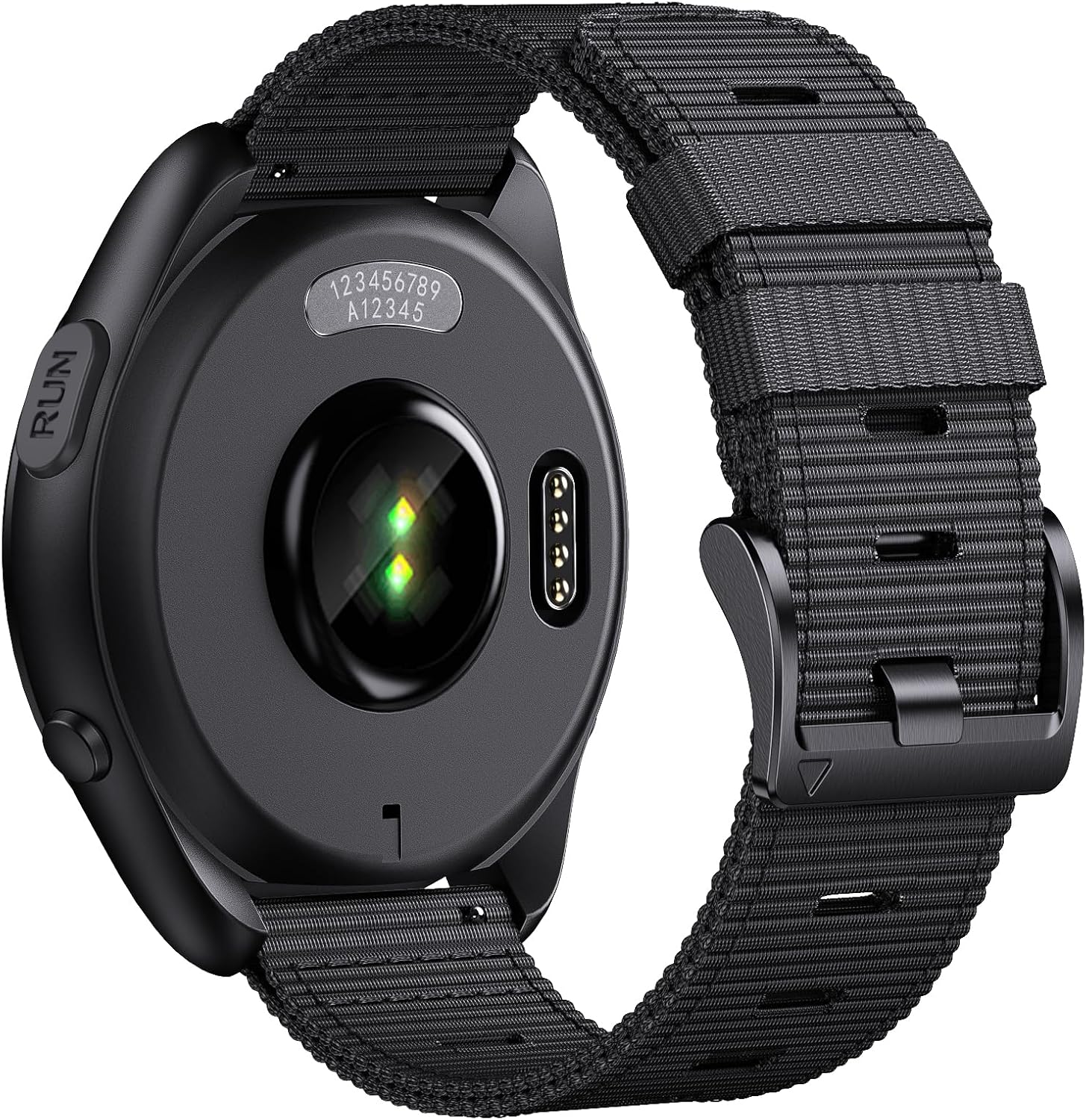 Detalle 2 de EKINGEEK 20mm Quick Release Nylon Watch Strap for Garmin Vivoactive 5/6 & Forerunner 55/165/255 (Black)
