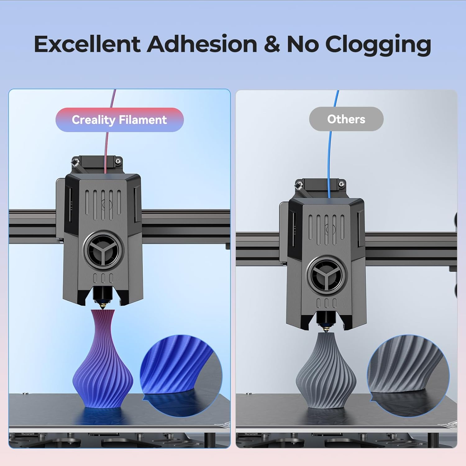 Thumbnail 5 de Creality Filamento PLA 1,75 mm PLA+ per stampante 3D e penna 3D, bobina da 1 kg (multicolore), precisione ± 0,02 mm