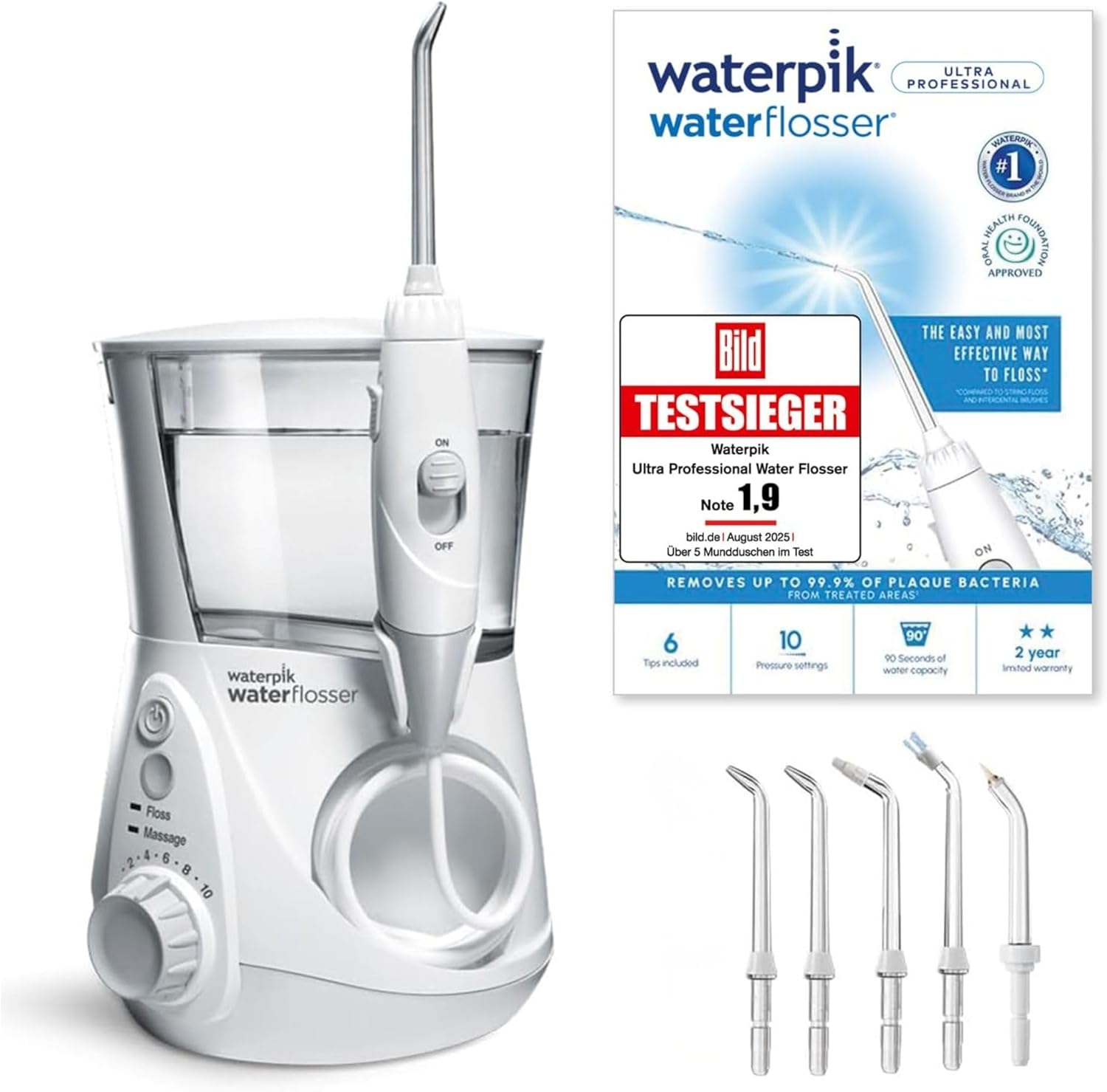 Waterpik Ultra Professional Munddusche — 6 Aufsätze