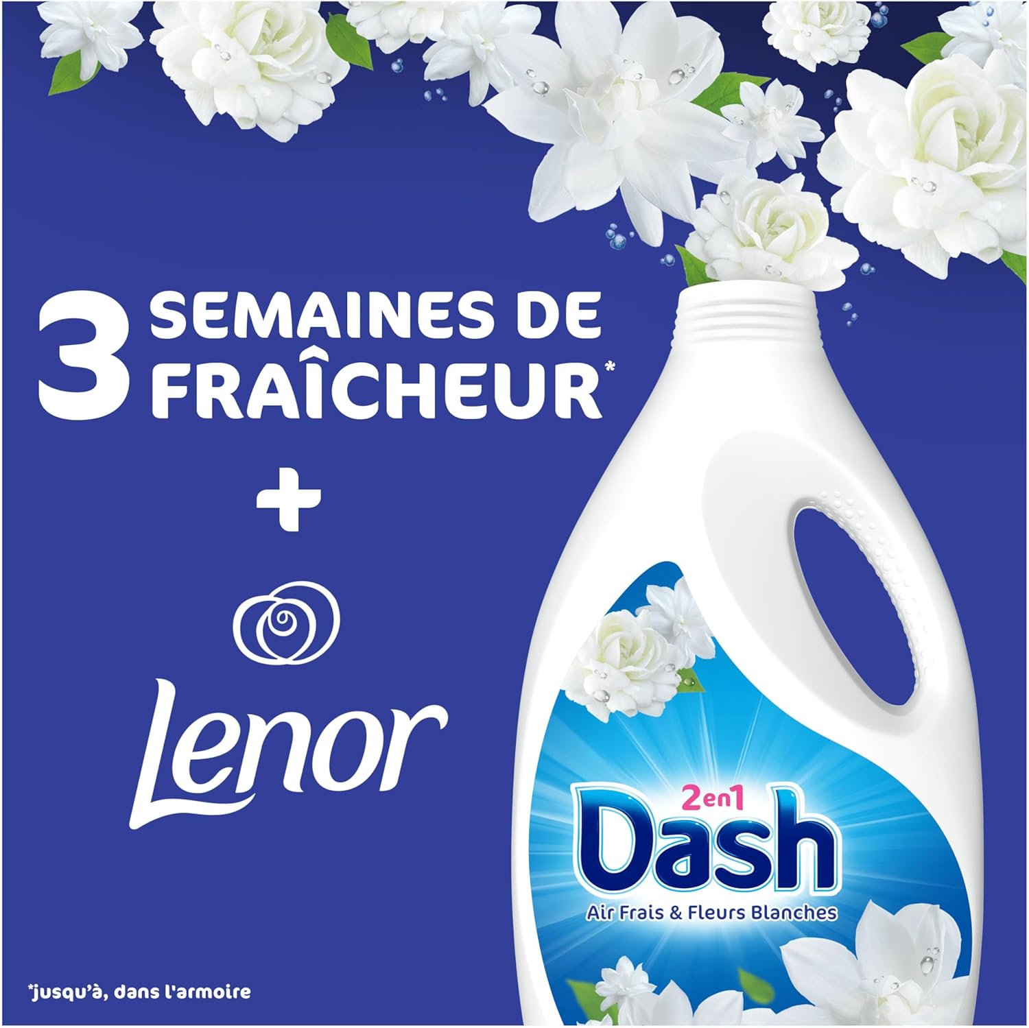 Thumbnail 1 de DASH Liquide Air Frais et Fleurs Blanches 44D – Lavage efficace et parfum léger