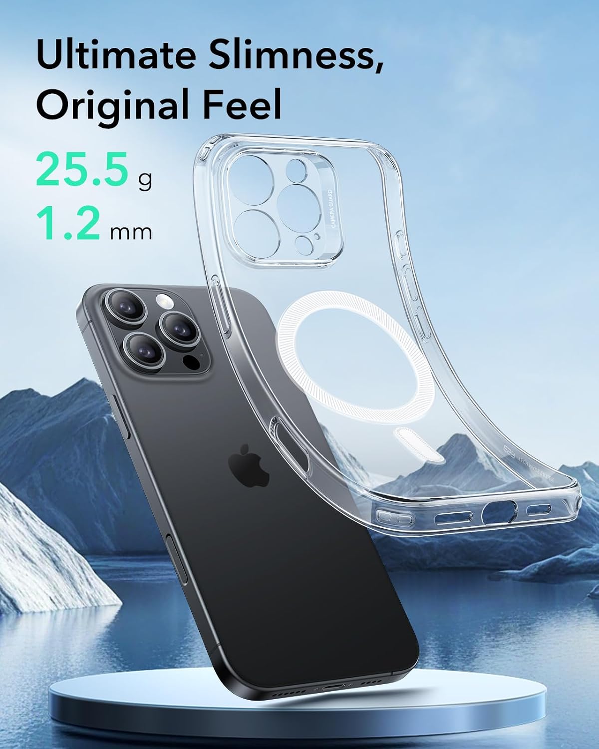 Detalle de ESR for iPhone 16 Pro Case with MagSafe — Clear, Ultra‑Thin, Shockproof