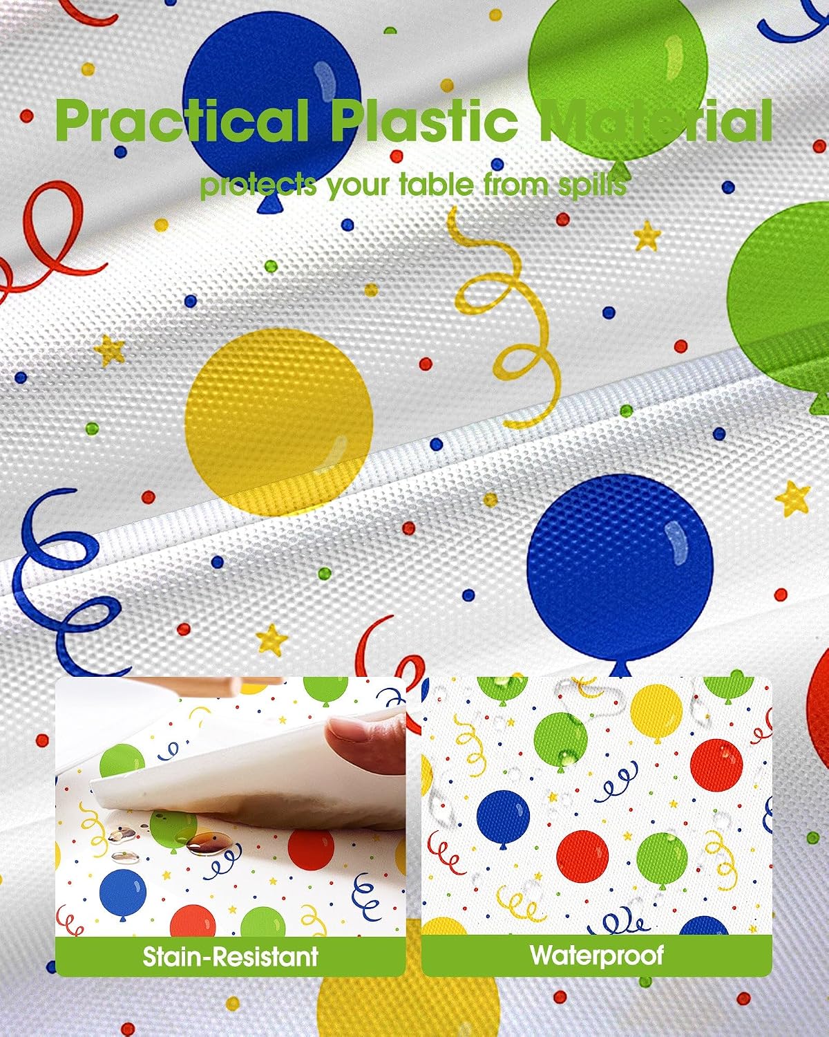 Detalle 2 de Pureegg Disposable Plastic Tablecloth 54 x 108 in