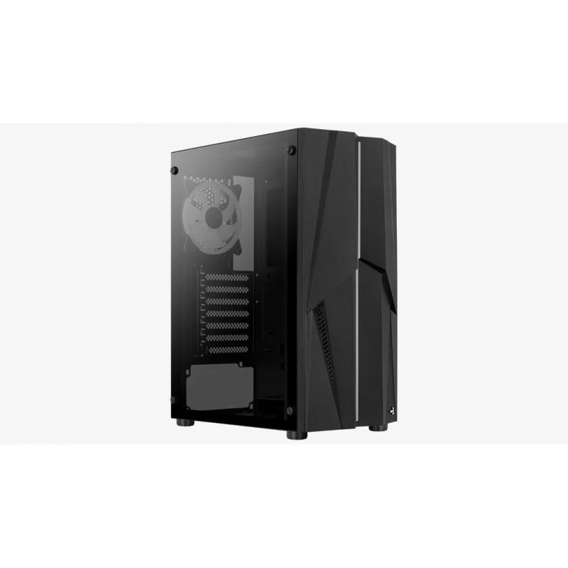 Thumbnail 1 de Aerocool Mecha USB 3.2 ARGB Negra: caja semitorre con panel lateral de vidrio y RGB direccionable