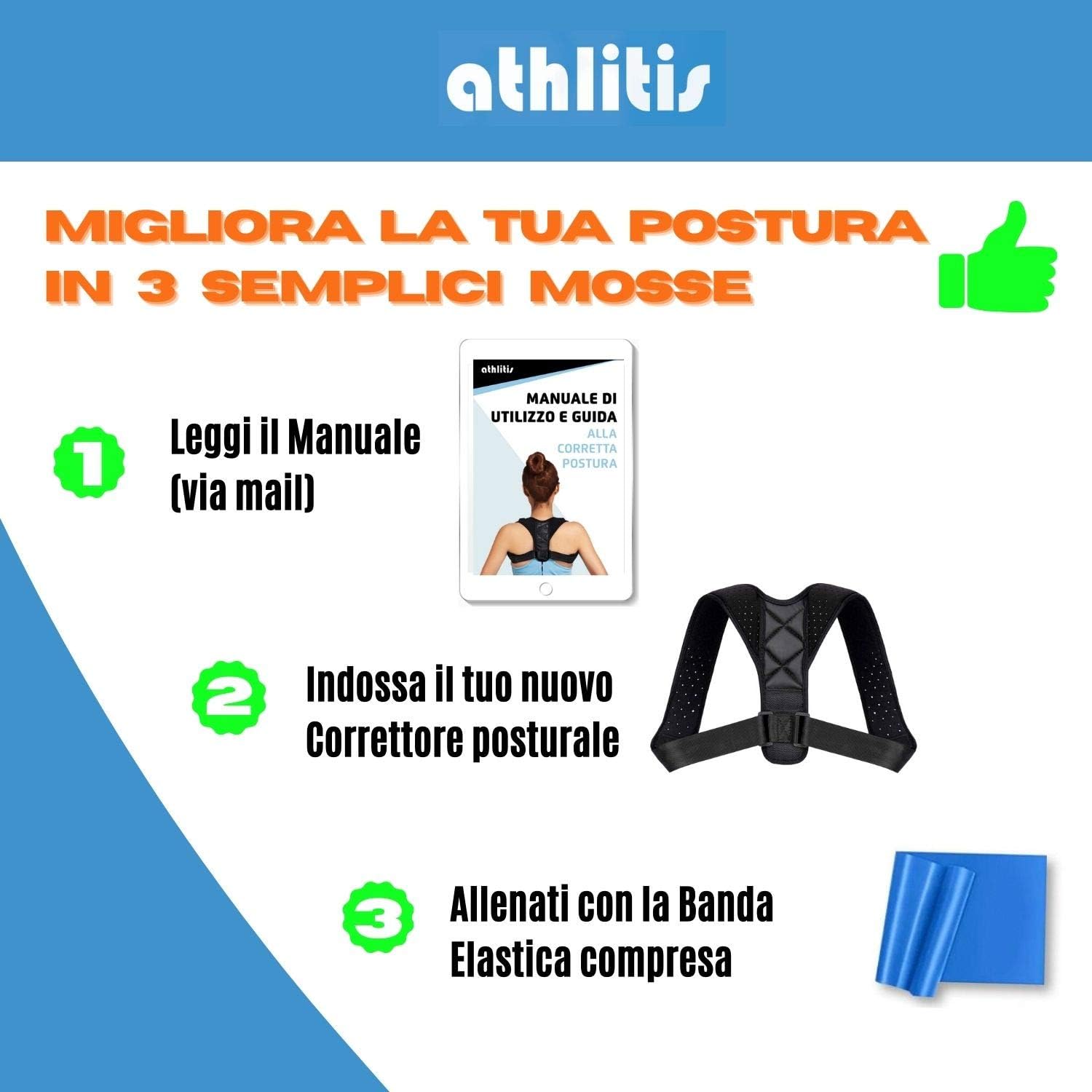 Detalle de Correttore postura athlitis CE, 85-115 cm