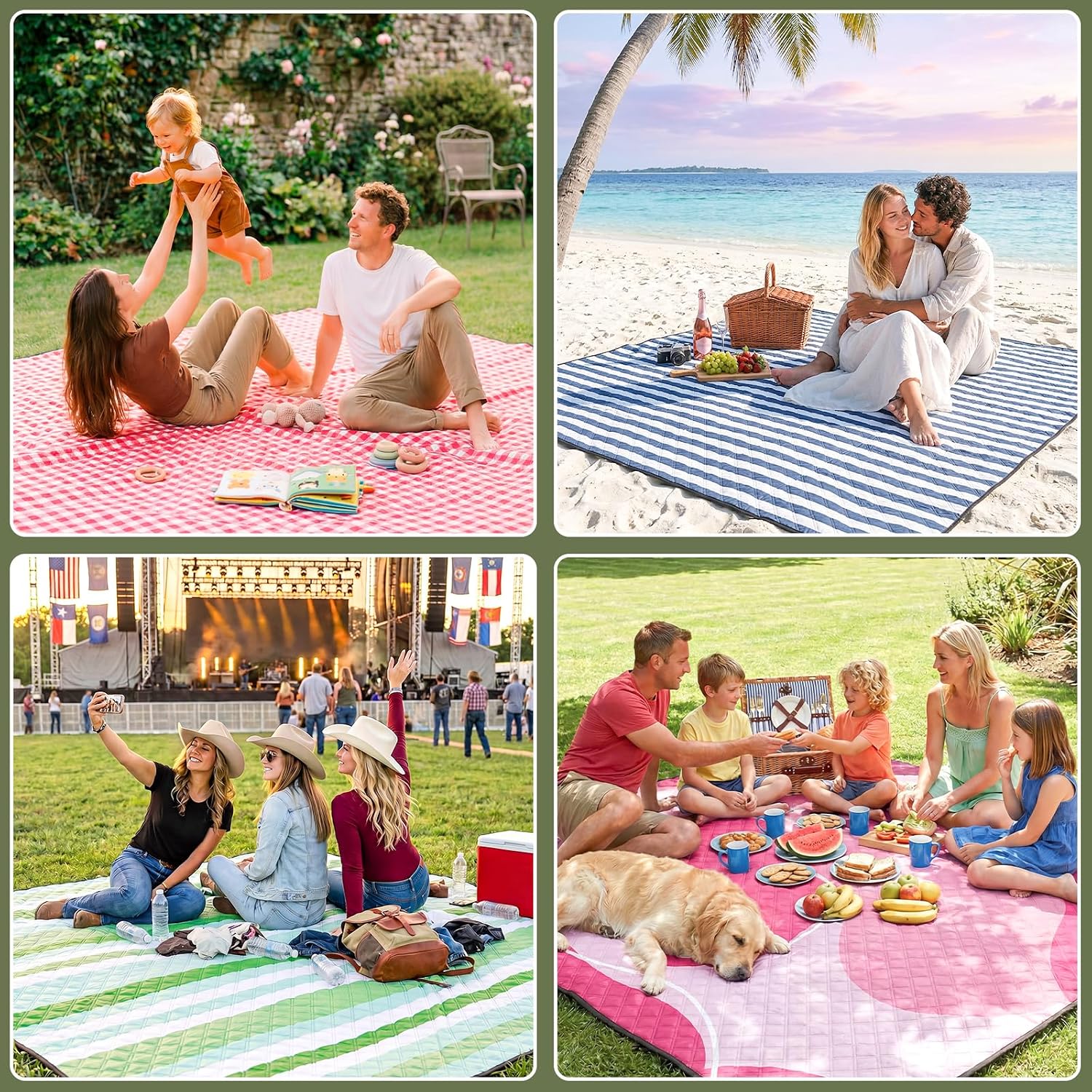 Thumbnail 6 de Genovega Waterproof Picnic Blanket: Extra Large Outdoor Mat for Family Adventures