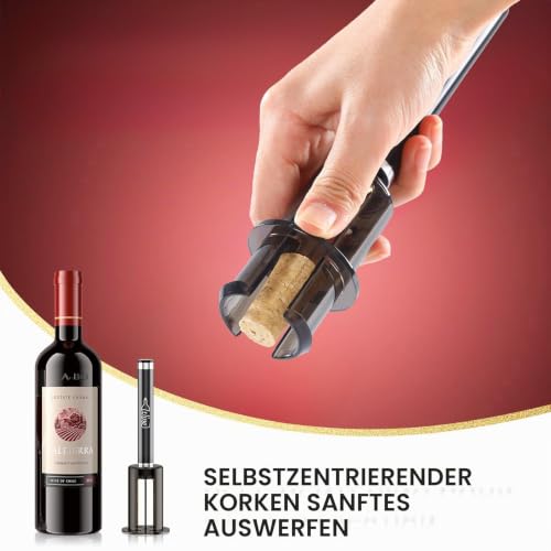 Detalle 2 de Quntis Druckluft‑Korkenzieher: Pumpen‑Weinöffner für Weinliebhaber