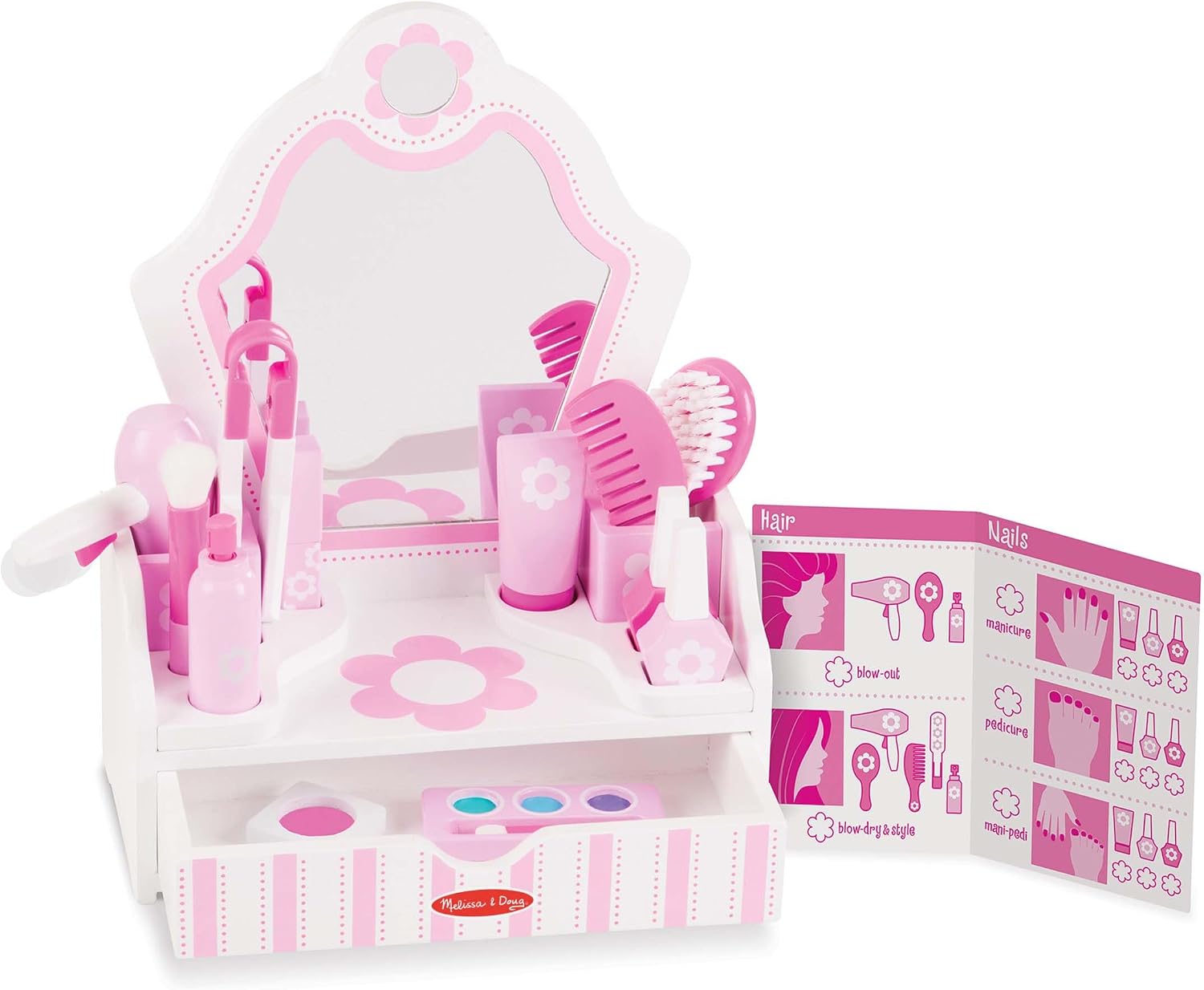 Detalle de Melissa & Doug Wooden Beauty Salon 18-piece ๐