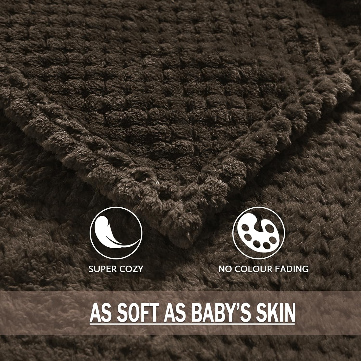 Detalle 1 de Exclusivo Mezcla fleece throw blanket 127x178