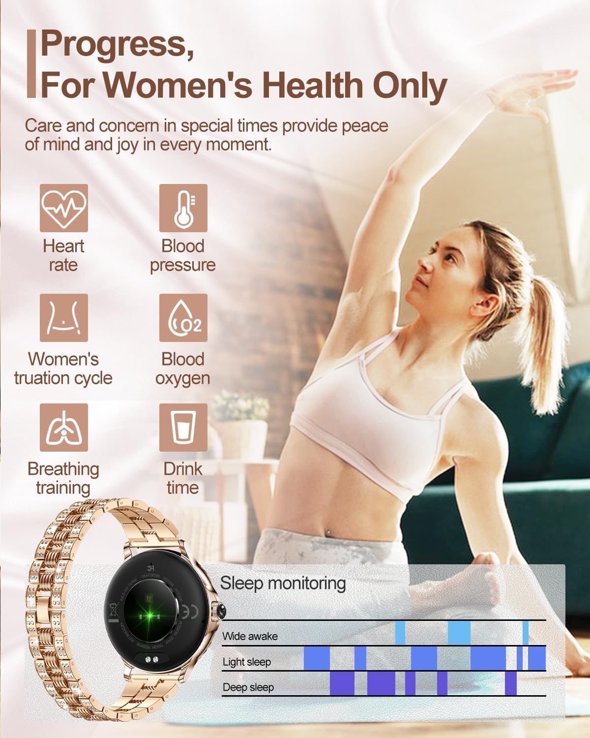 Thumbnail 4 de Women’s Bluetooth smartwatch, 1.3 inch HD